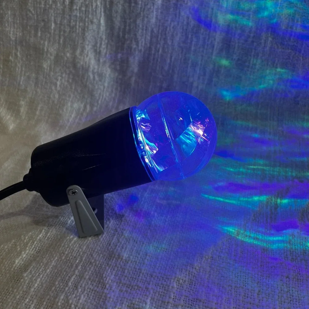 LED Mini Disco Ball Stage Light Black‎ Party Rave Club Aesthetic Size OS